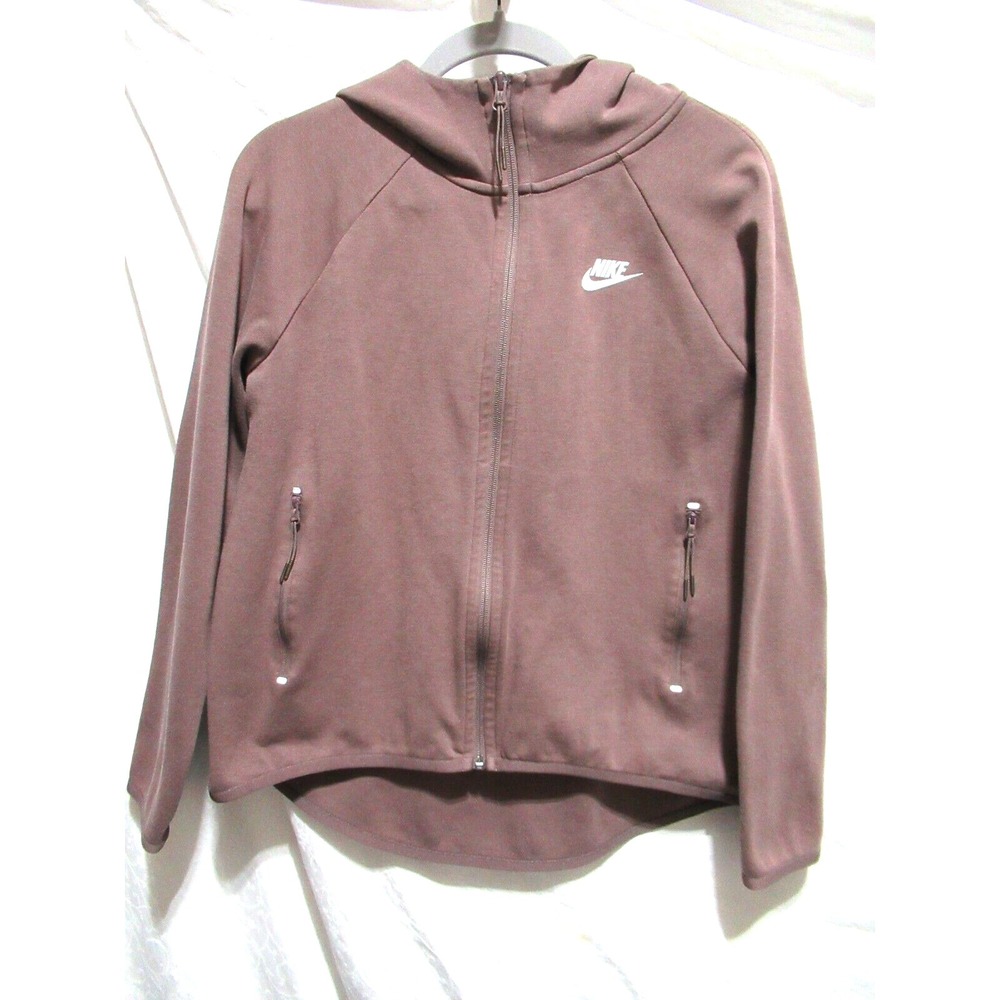Nike Brand Women's Size Small Brown Full Zip Hi-Low Hoodie